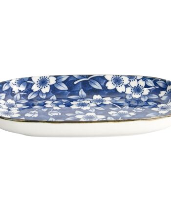 Tokyo Design Studio Blue Sakura Oval Tallerken