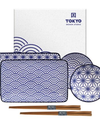 Tokyo Design Studio Nippon Blue Sushisæt   Dele  Stjerner Bølger