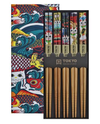 Tokyo Design Studio Spisepinde Gavesæt Med   Par  Lucky   Koinobori