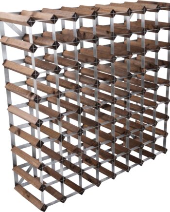 Traditional Wine Rack Vinreol Saml-selv Mørk Eg 72 Flasker