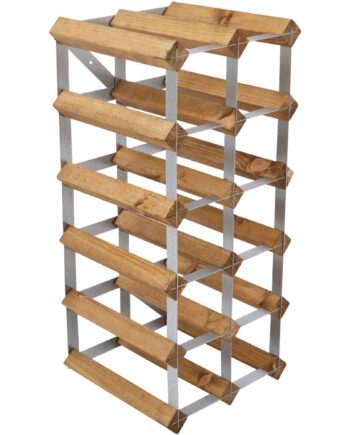 Traditional Wine Rack Vinstativ Til 15 Flasker  Lys Eg