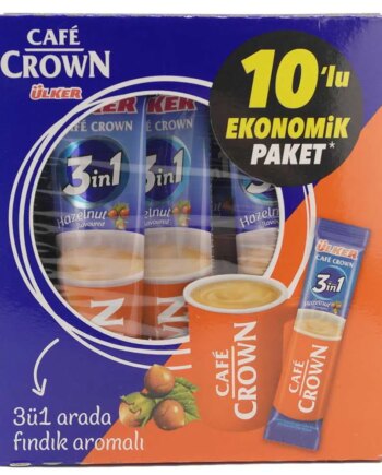Ulker Café Crown 3in1 Instant Coffee Hazelnut 10 Stk