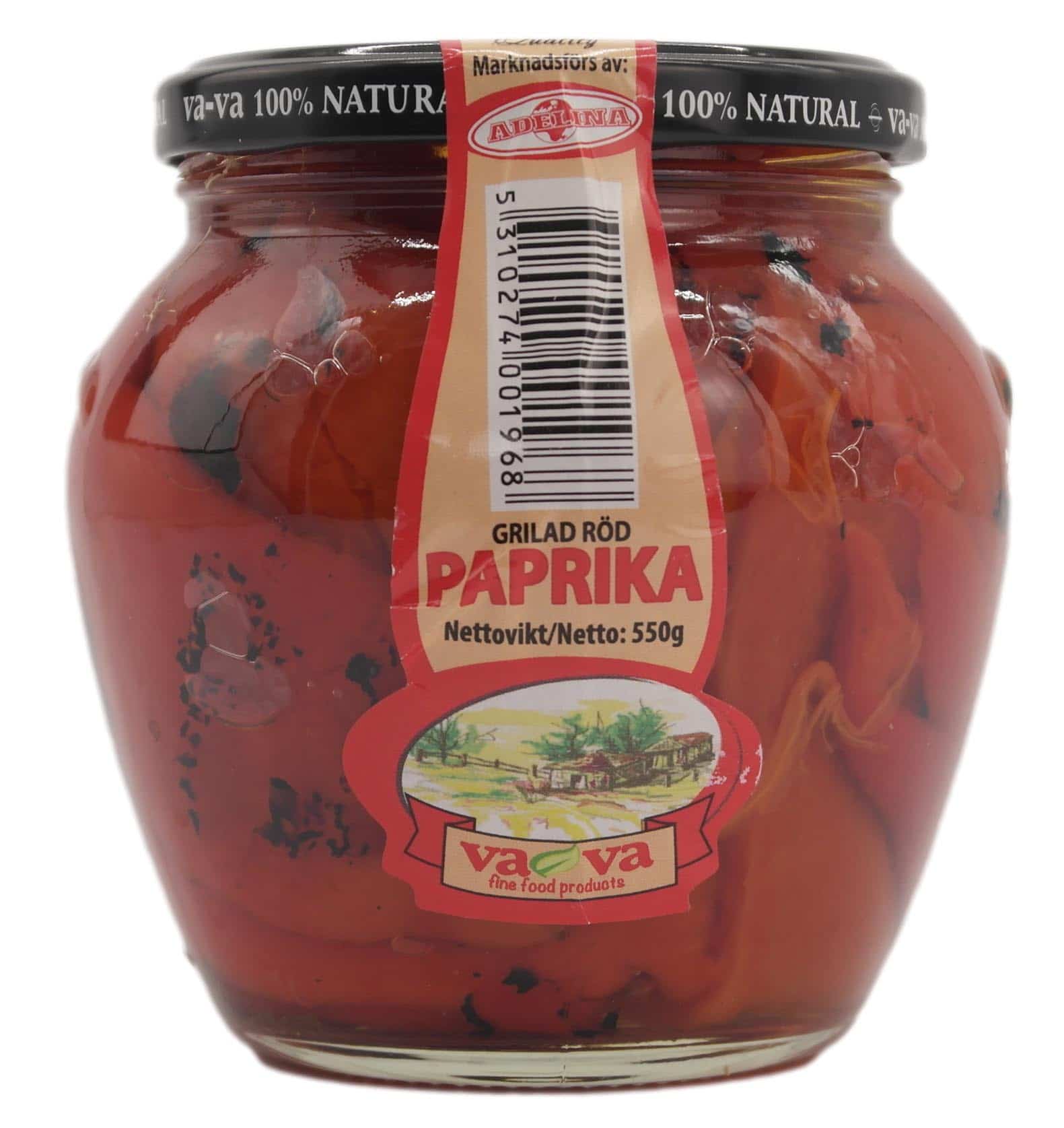 Vava Grillet Rød Paprika 550