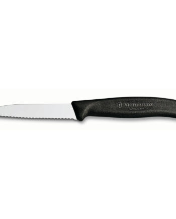 Victorinox Takket Urtekniv Med Nylonskæfte   Sort  8cm