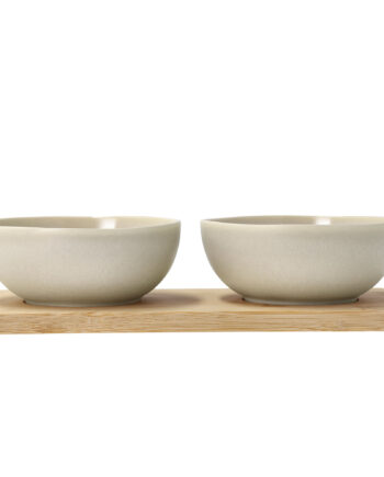 Villa Collection Shoku Bambusbakke Med   Skåle 28 5x13 Cm  Soft Beige