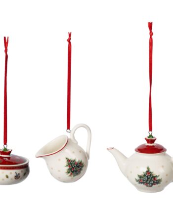 Villeroy   Boch Toy 39   Delight Julepynt Kaffesæt   Dele  Hvid Rød