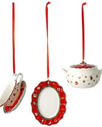 Villeroy   Boch Toy 39   Delight Julepynt Serveringssæt   Dele  Rød Hvid