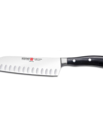 Wüsthof Classic Ikon Santoku-kniv Sort 17 Cm