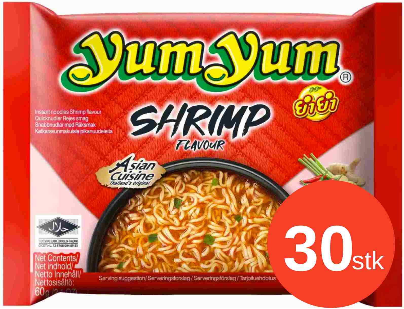 Yum Yum Nudler Rejer 30 Stk