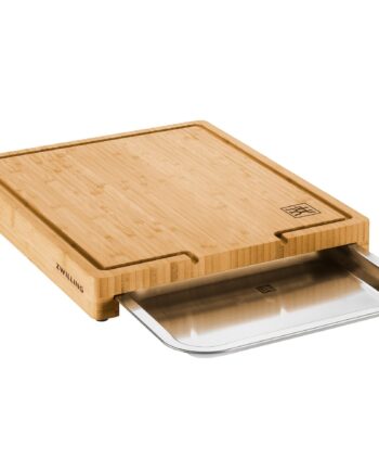 Zwilling  Bbq  Skærebræt Med Bakke 39x30 Cm  Bambus Rustfrit Stål