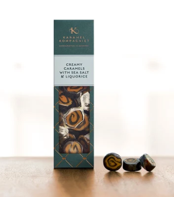 Flødekaramel Med Havsalt Og Lakrids Karamel Kompagniet