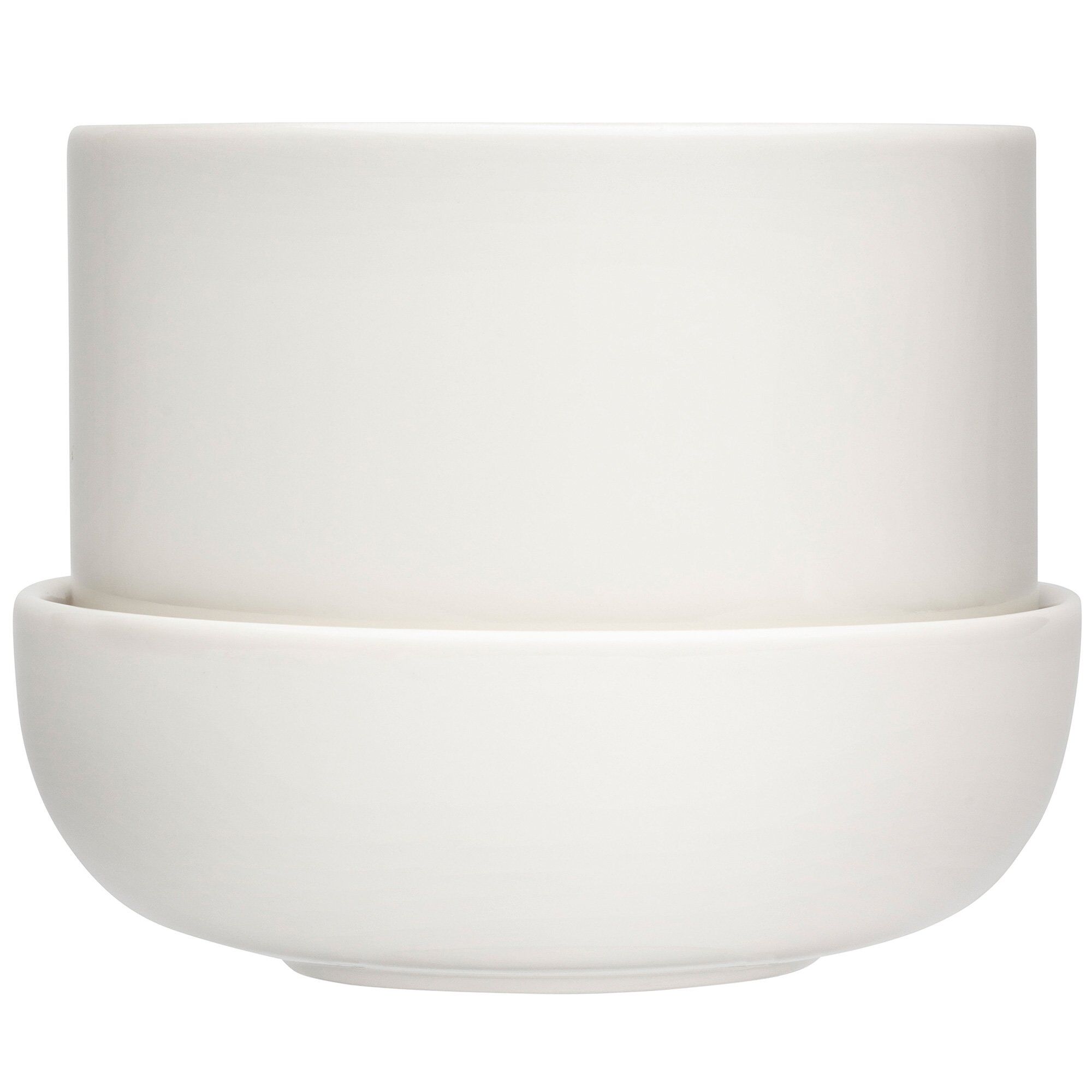 Iittala Nappula Urtepotte Med Underskål 17 X13 Cm  Hvid