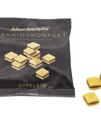 Lakridskonfekt Med Appelsin Fra Hattesens Konfektfabrik