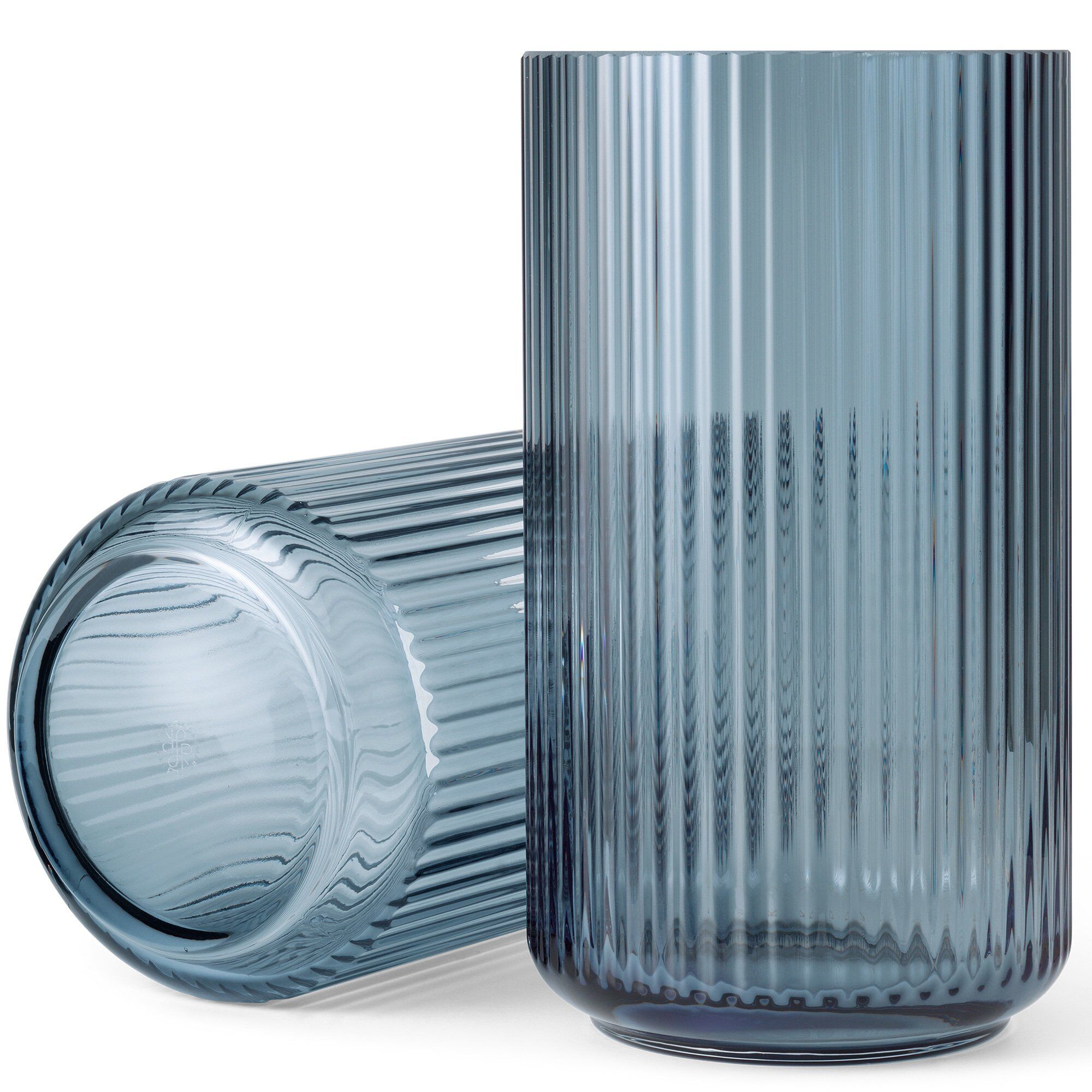 Lyngby Porcelæn Lyngbyvasen 31 Cm  Glas Midnight Blue