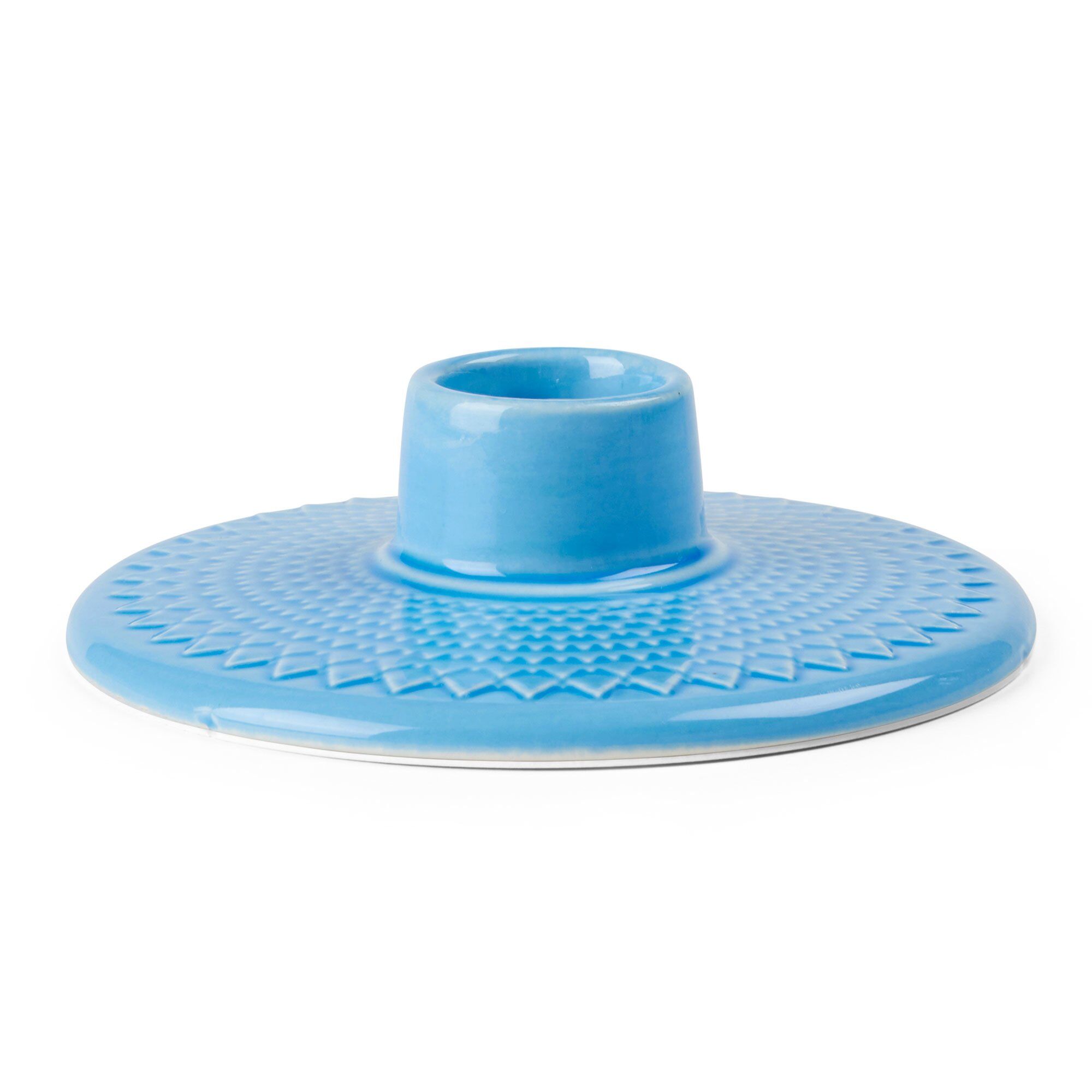 Lyngby Porcelæn Rhombe Color Lysestage  Blå