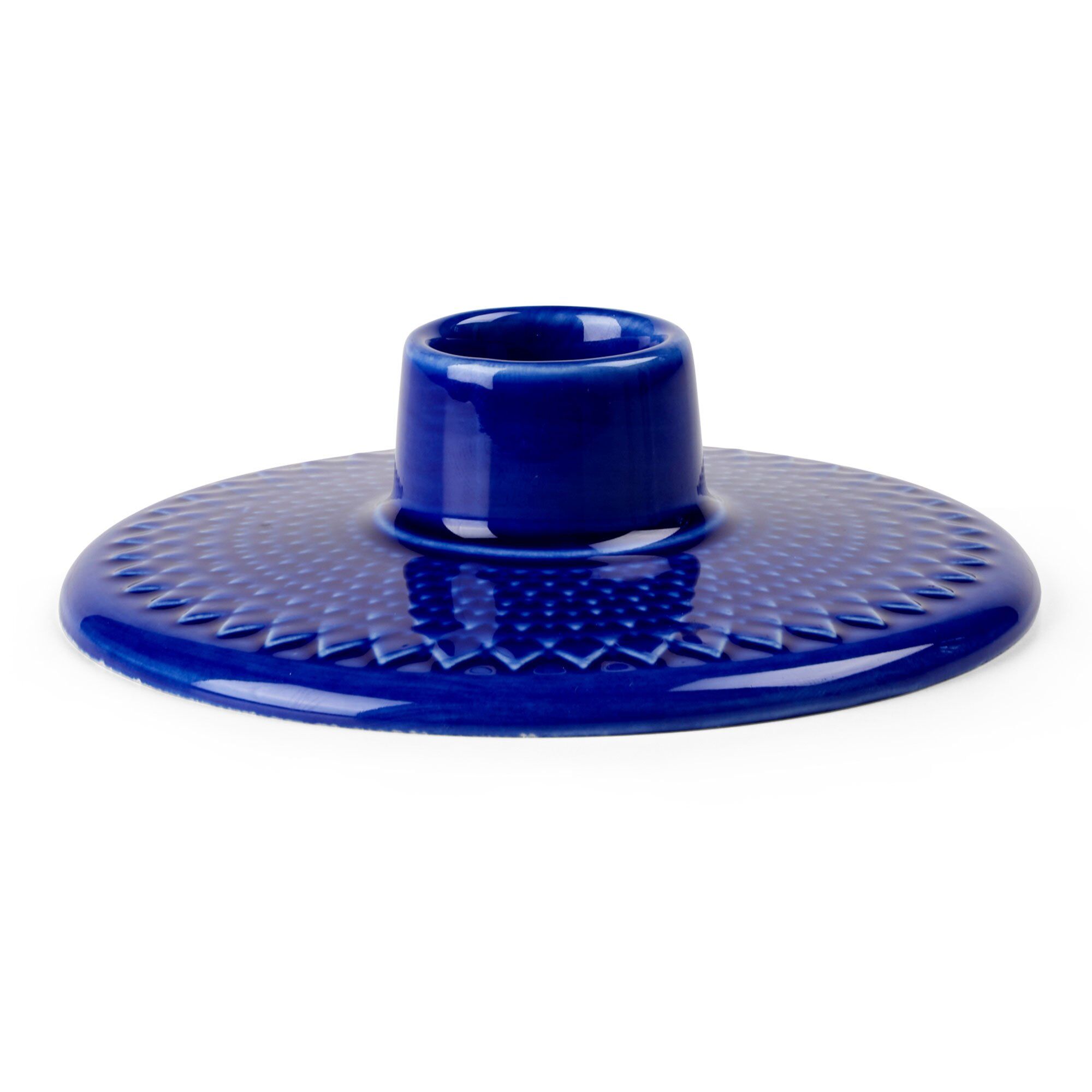 Lyngby Porcelæn Rhombe Color Lysestage  Mørkeblå