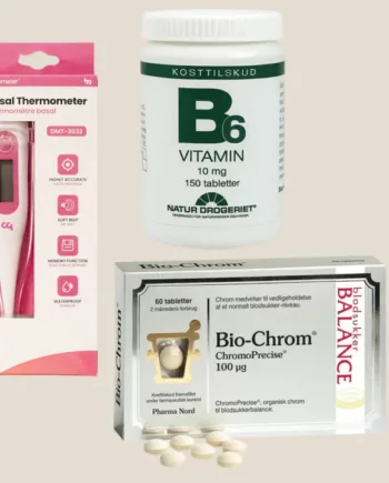 Pcos Starter Sæt Termometer  B6 Og Chrom Kosttilskud