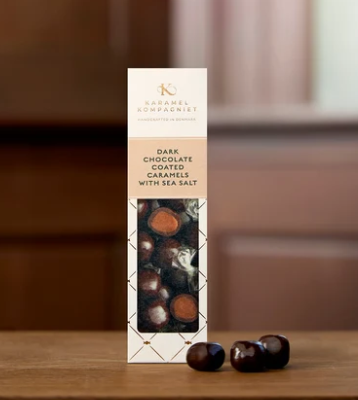Saltkaramelkugler   Mørk Chokolade Karamel Kompagniet
